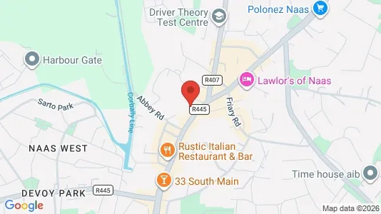 Industrial properties for rent i Kildare - kort over placeringen