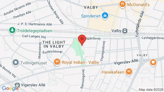 Garages for rent i Valby - kort over placeringen