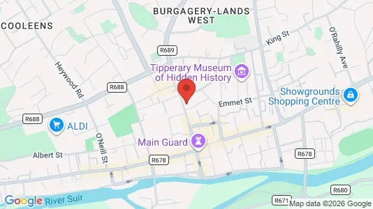 Commercial properties for rent i Tipperary - kort over placeringen