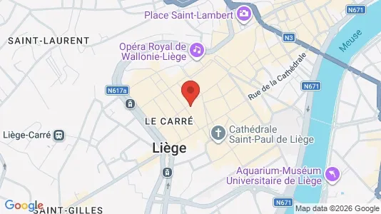 Commercial properties for rent i Luik - kort over placeringen