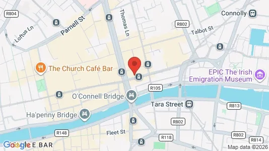 Kontorlokaler til leje i Dublin 1 - kort over placeringen