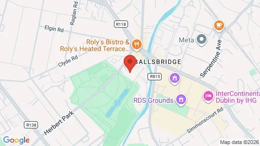 Commercial properties for rent i Dublin 4 - kort over placeringen