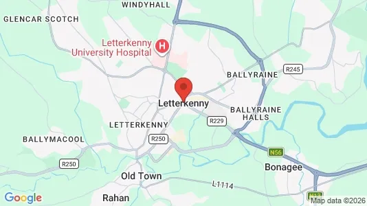 Werkstätte zur Miete i Letterkenny - kort over placeringen