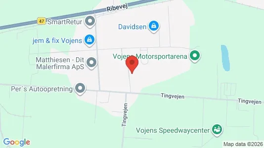 Lager zur Miete i Vojens - kort over placeringen