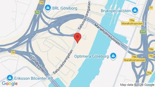 Lagerlokaler til leje i Gøteborg Ø - Foto fra Google Street View