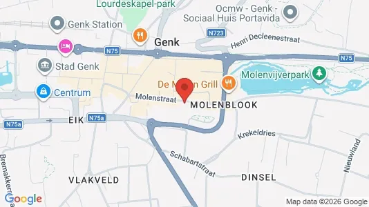 Commercial properties for rent i Genk - kort over placeringen