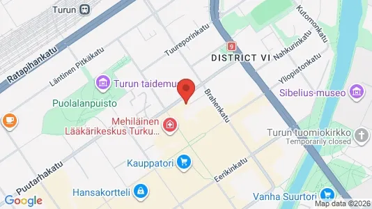 Commercial properties for sale i Turku - kort over placeringen