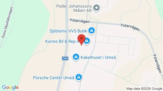 Liikekiinteistöt Vuokrattavana i Umeå - kort over placeringen