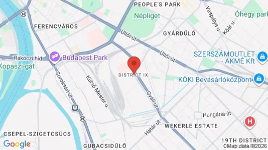 Büros zur Miete i Budapest Ferencváros – Foto von Google Street View