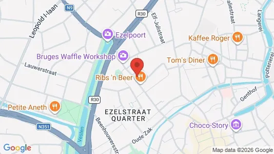 Commercial properties for rent i Brugge - kort over placeringen