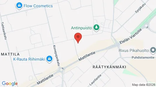 Industrial properties for rent i Riihimäki - kort over placeringen