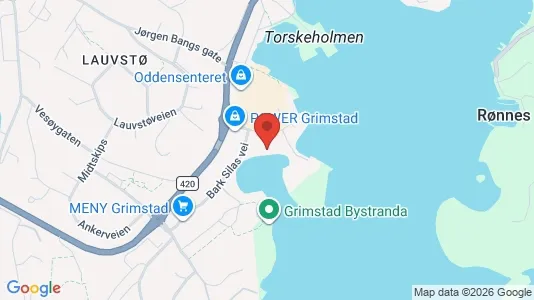 Lokaler til leje i Grimstad - Foto fra Google Street View