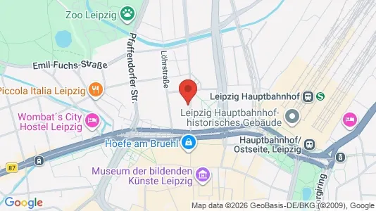 Office spaces for rent i Leipzig - kort over placeringen