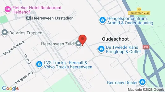 Lokaler til leje i Heerenveen - kort over placeringen