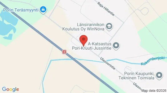 Industrilokaler för uthyrning i Björneborg - kort over placeringen