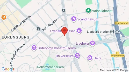 Företagslokaler för uthyrning i Göteborg Centrum - kort over placeringen