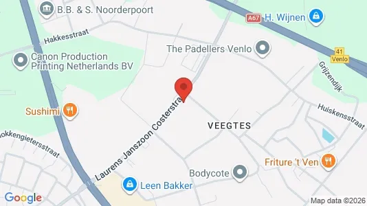 Commercial properties for rent i Venlo - kort over placeringen