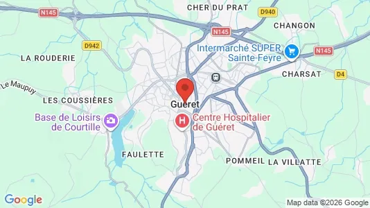 Gewerbeflächen zur Miete i Guéret – Foto von Google Street View