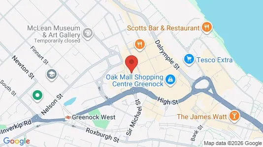 Commercial properties for sale i Greenock - Renfrewshire - kort over placeringen