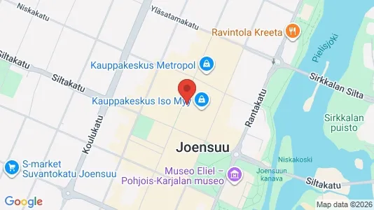 Commercial properties for rent i Joensuu - kort over placeringen