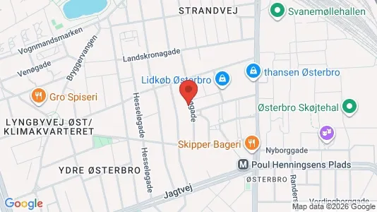 Commercial properties for rent i Østerbro - kort over placeringen