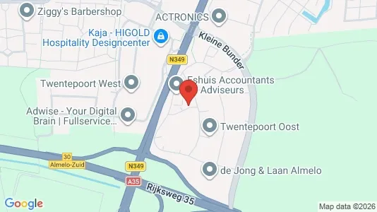 Kontorlokaler til leje i Almelo - Foto fra Google Street View