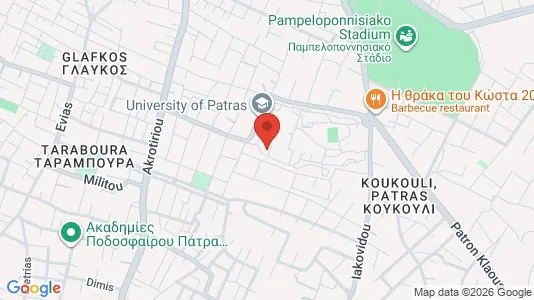 Företagslokaler för uthyrning i Patras - kort over placeringen