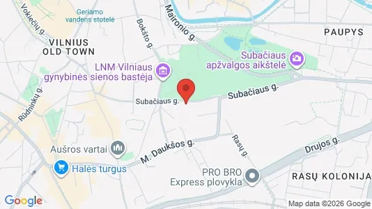 Lokaler til leie i Vilnius Senamiestis - kort over placeringen
