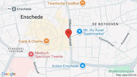 Commercial properties for rent i Enschede - kort over placeringen