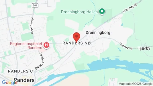 Ladenlokale zur Miete i Randers NØ – Foto von Google Street View