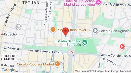 Office spaces for rent i Madrid Tetuán - kort over placeringen