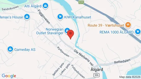 Kantorruimte te huur i Gjesdal - kort over placeringen