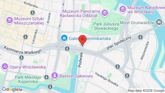 Lokale biurowe Do wynajęcia i Wrocław - kort over placeringen