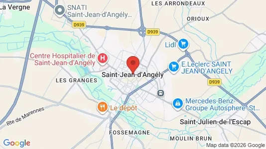 Lokaler til leje i Saint-Jean-d'Angély - Foto fra Google Street View