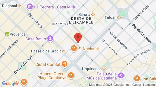 Büros zur Miete i Barcelona Eixample – Foto von Google Street View