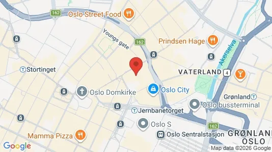 Kontorslokaler för uthyrning i Oslo Sentrum - kort over placeringen