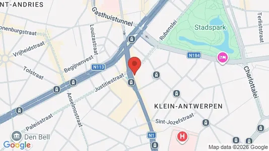 Kontorlokaler til leje i Stad Antwerp - kort over placeringen