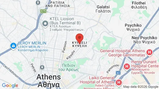 Büros zur Miete i Athen Kypseli – Foto von Google Street View