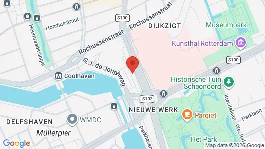 Kontorlokaler til leje i Rotterdam Centrum - kort over placeringen