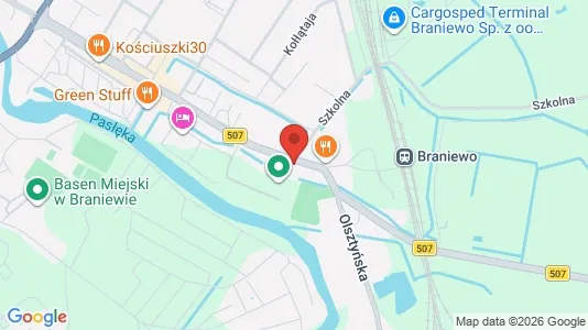 Kontorer til leie i Braniewski - kort over placeringen