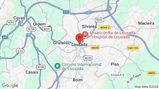 Ladenlokale zur Miete i Lousada – Foto von Google Street View