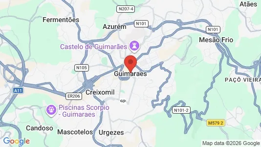 Ladenlokale zur Miete i Guimarães – Foto von Google Street View