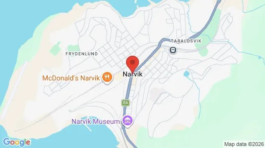 Ladenlokale zur Miete i Narvik – Foto von Google Street View