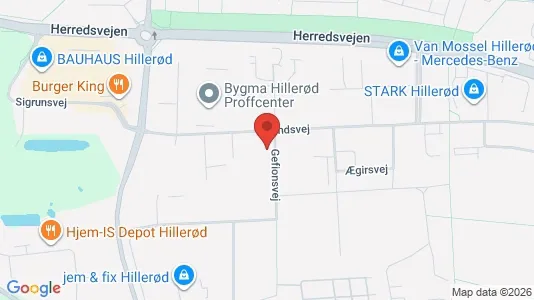 Lagerlokaler til leje i Hillerød - kort over placeringen