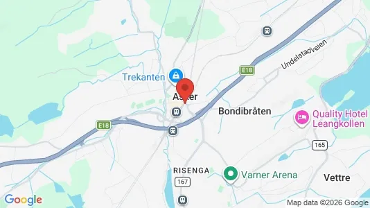 Ladenlokale zur Miete i Asker – Foto von Google Street View