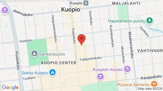 Kontorlokaler til leje i Kuopio - kort over placeringen