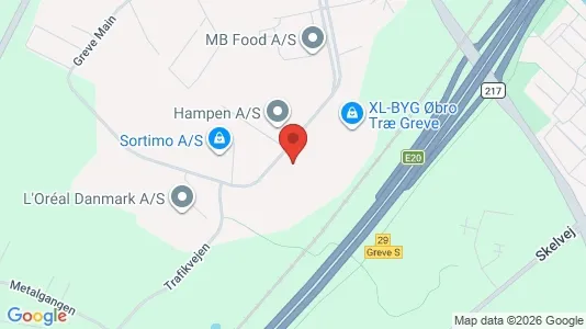 Lager til leie i Greve - kort over placeringen