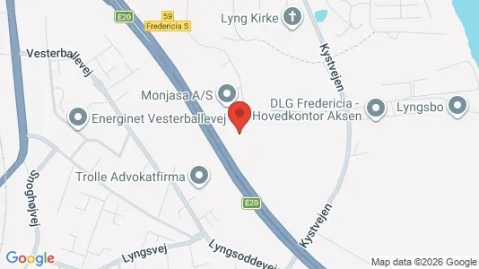 Büros zur Miete i Fredericia - kort over placeringen