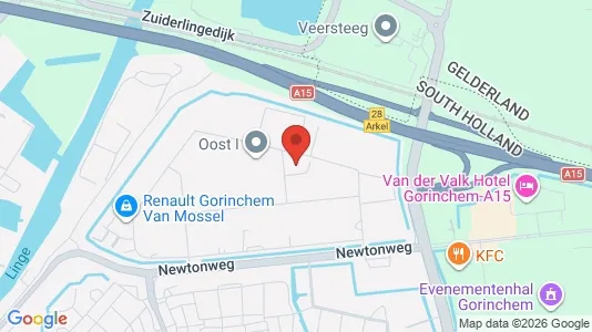Commercial properties for rent i Gorinchem - kort over placeringen