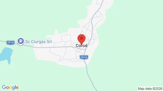 Restauracje Do wynajęcia i Corod - kort over placeringen
